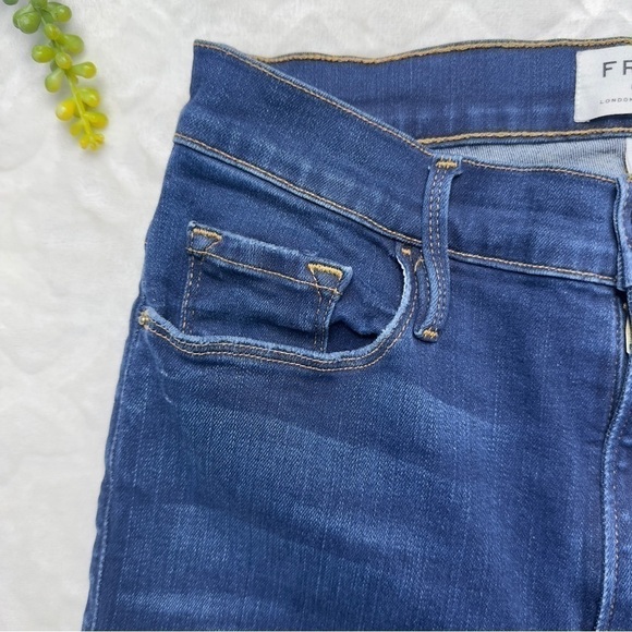 Frame Ali High Rise Cigarette Skinny Jeans in Marathon Wash Womens 29 - Picture 8 of 16